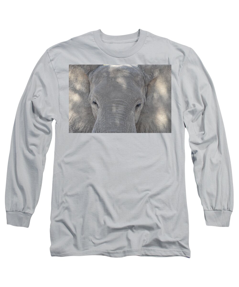 Elephant Long Sleeve T-Shirt featuring the photograph Elephant Closeup by Ben Foster