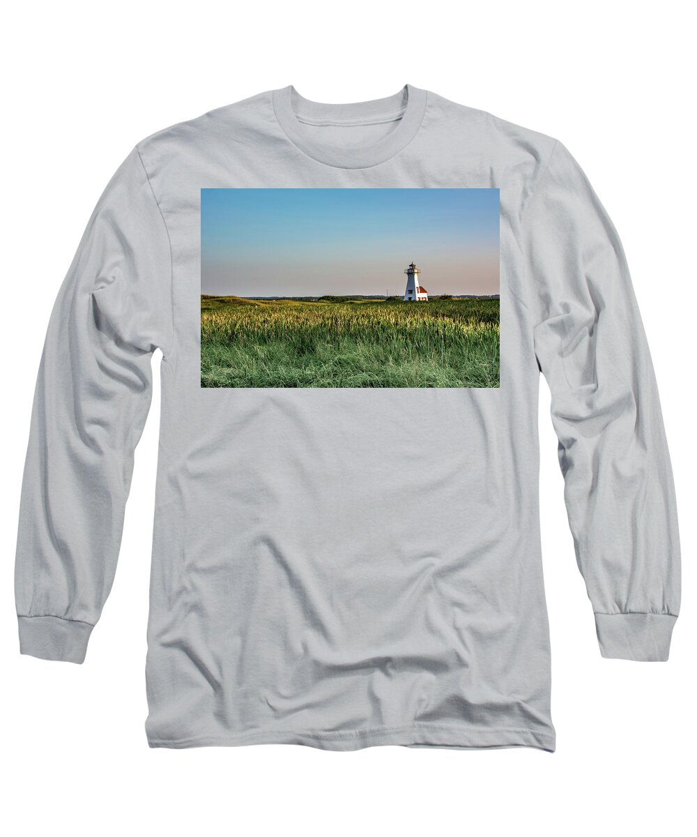 New London Long Sleeve T-Shirt featuring the photograph Evening, New London Harbor, Prince Edward Island, Canada by Douglas Wielfaert