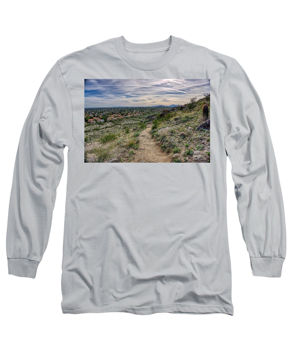 Sunsets Long Sleeve T-Shirt featuring the photograph Following The Desert Path by Anthony Giammarino