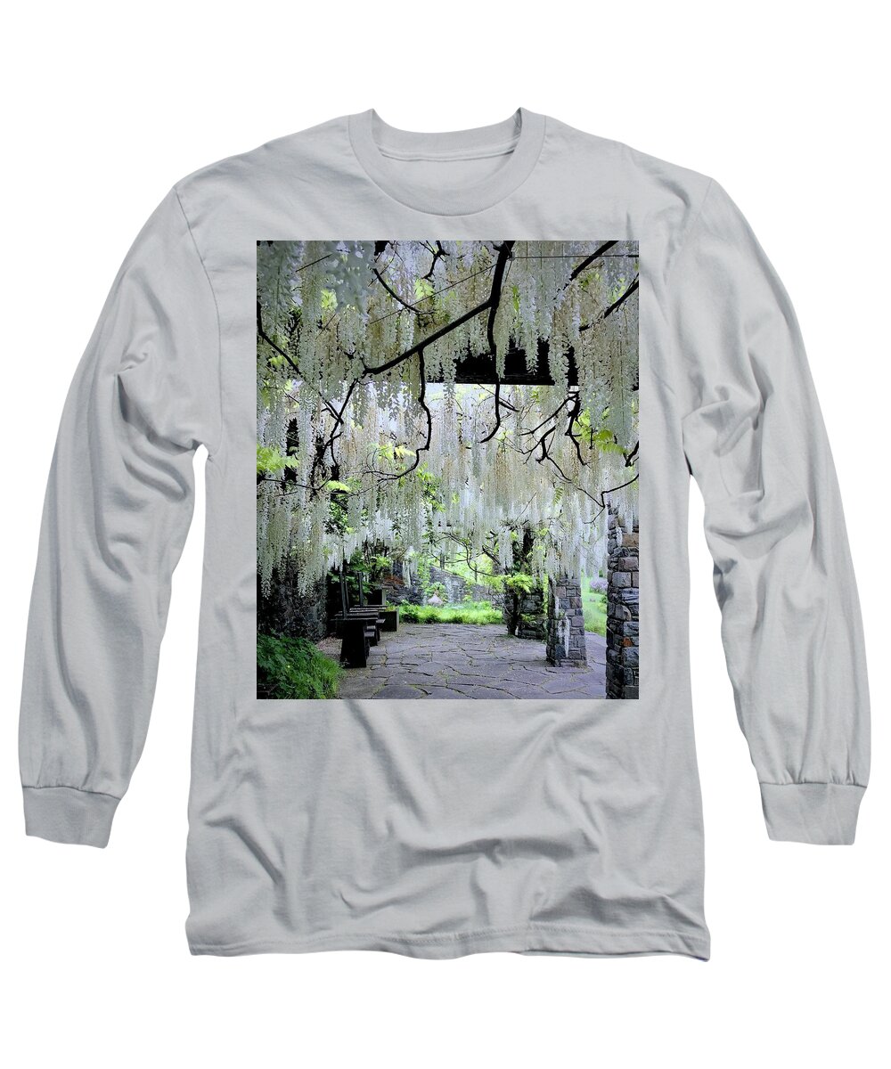 Spring Long Sleeve T-Shirt featuring the photograph Heavenly Wisteria by Alida M Haslett