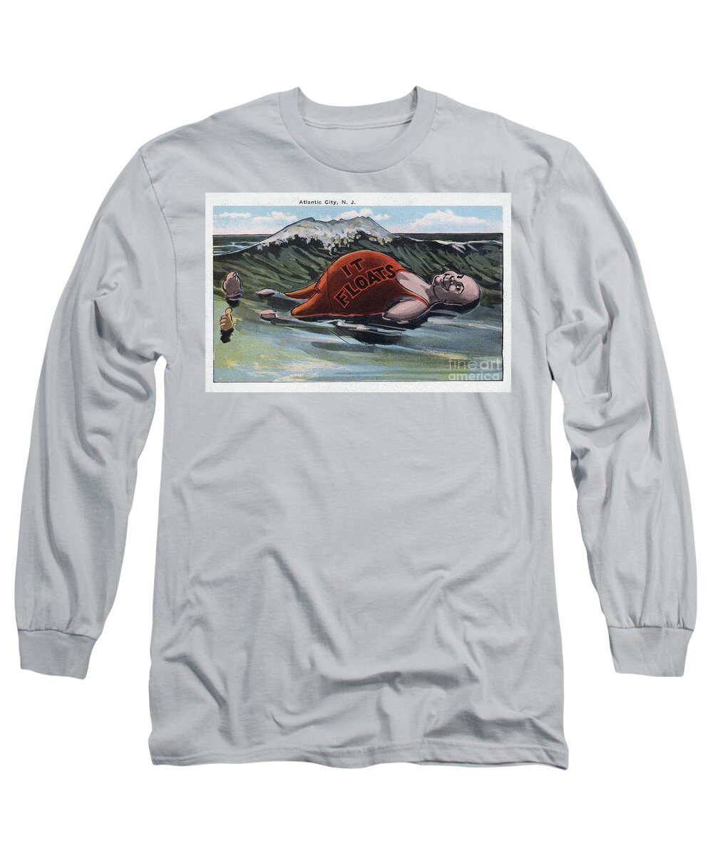It Long Sleeve T-Shirt featuring the photograph It Floats - Atlantic City by Mark Miller