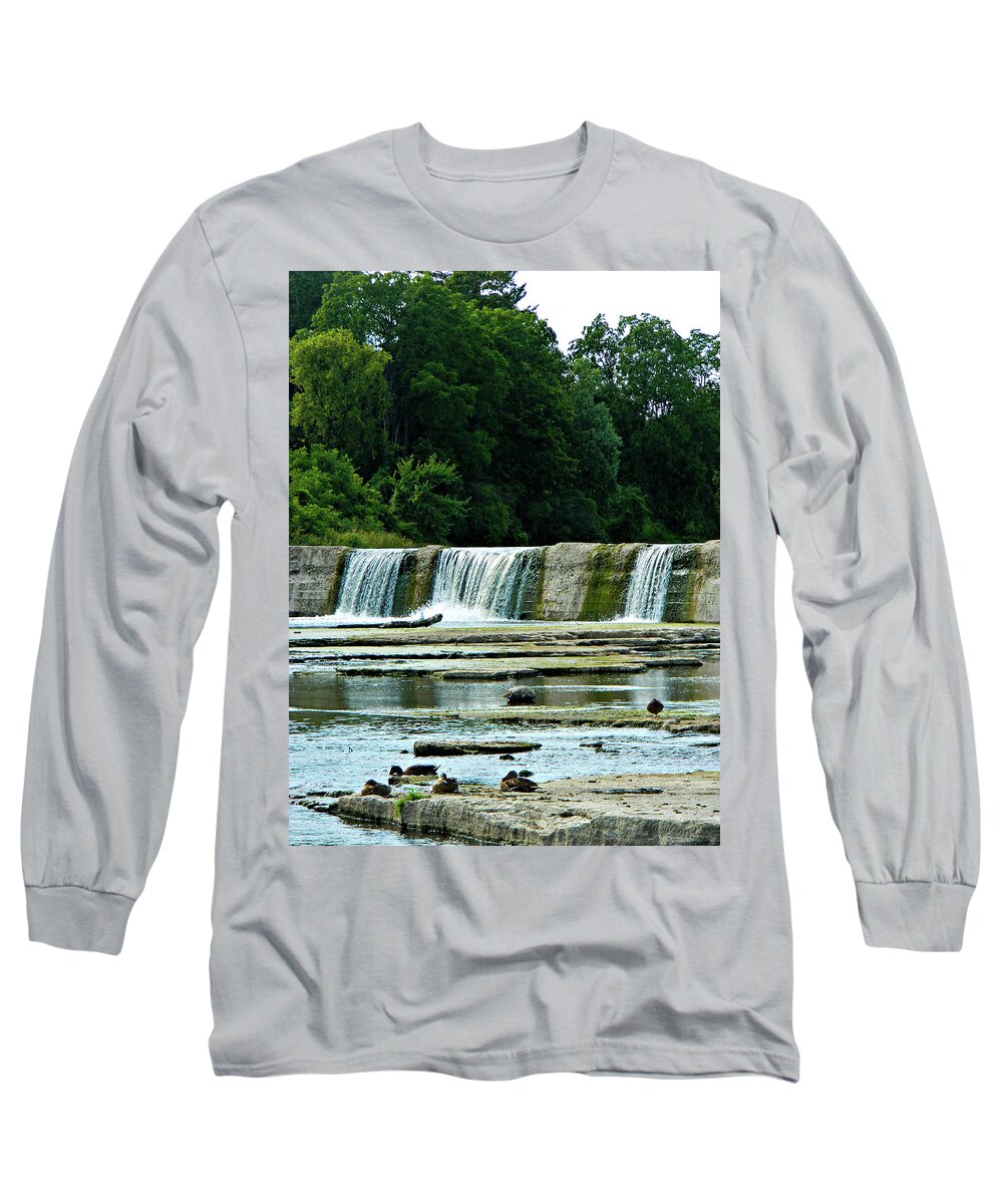 Look Out Duck Long Sleeve T-Shirt featuring the photograph Look Out Duck by Cyryn Fyrcyd