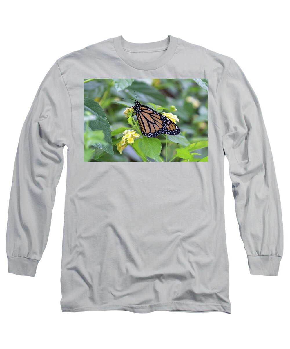 Monarch Long Sleeve T-Shirt featuring the photograph Monarch Moment by Patricia Schaefer