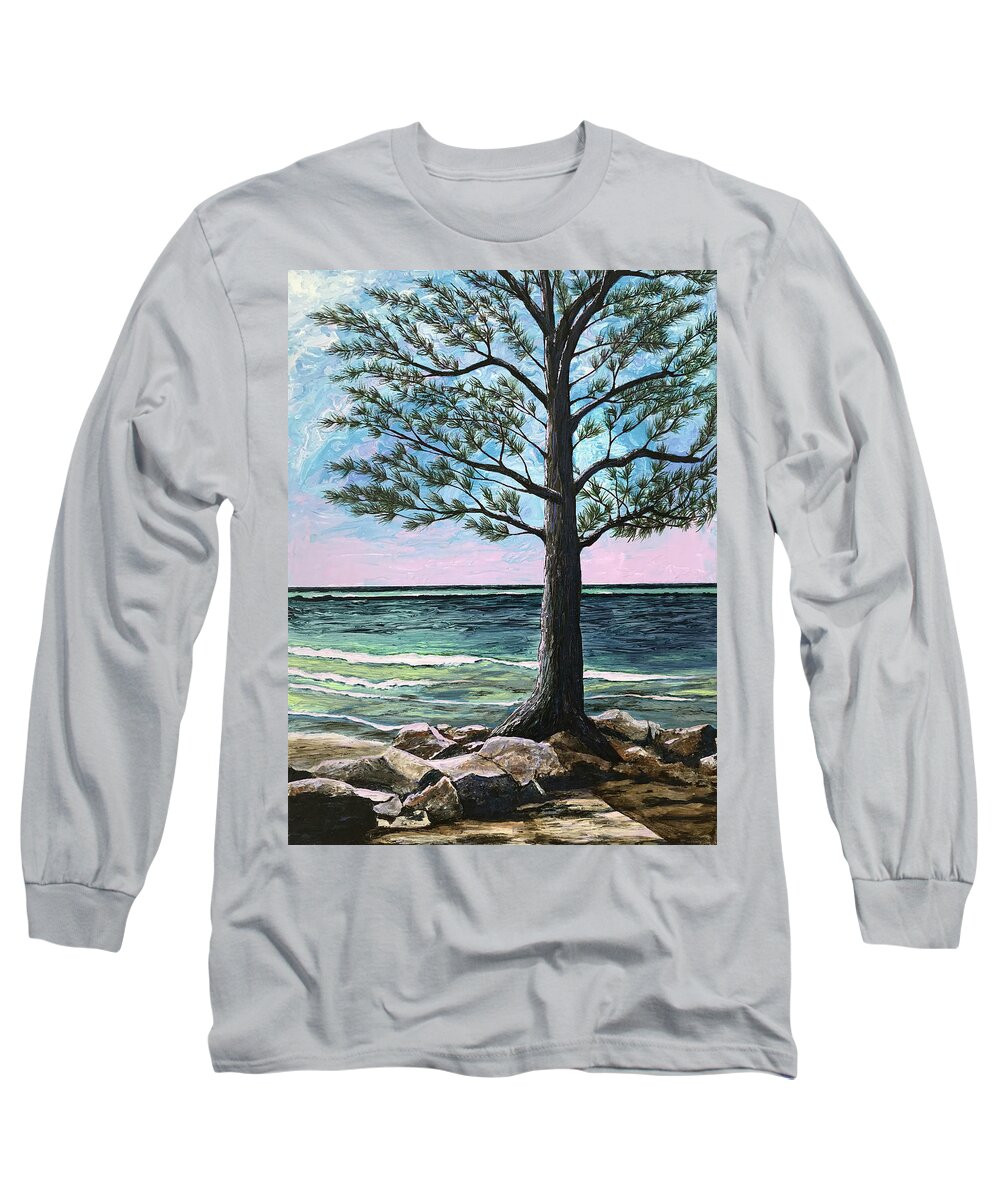 Landscape Long Sleeve T-Shirt featuring the painting Oh Florida by Mr Dill