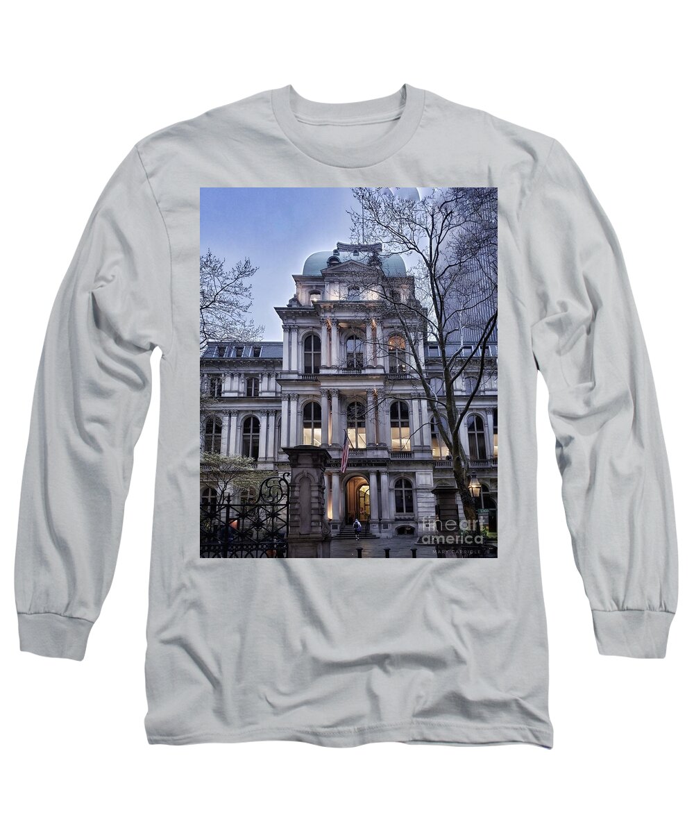 Boston Long Sleeve T-Shirt featuring the photograph Old City Hall, Boston by Mary Capriole