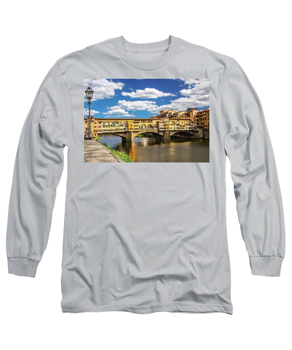 Outdoors Long Sleeve T-Shirt featuring the photograph Ponte Vecchio - Florence, Italy by Tito Slack