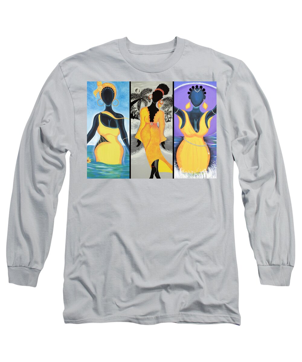 Sabree Long Sleeve T-Shirt featuring the painting Prosperity Edition by Patricia Sabreee