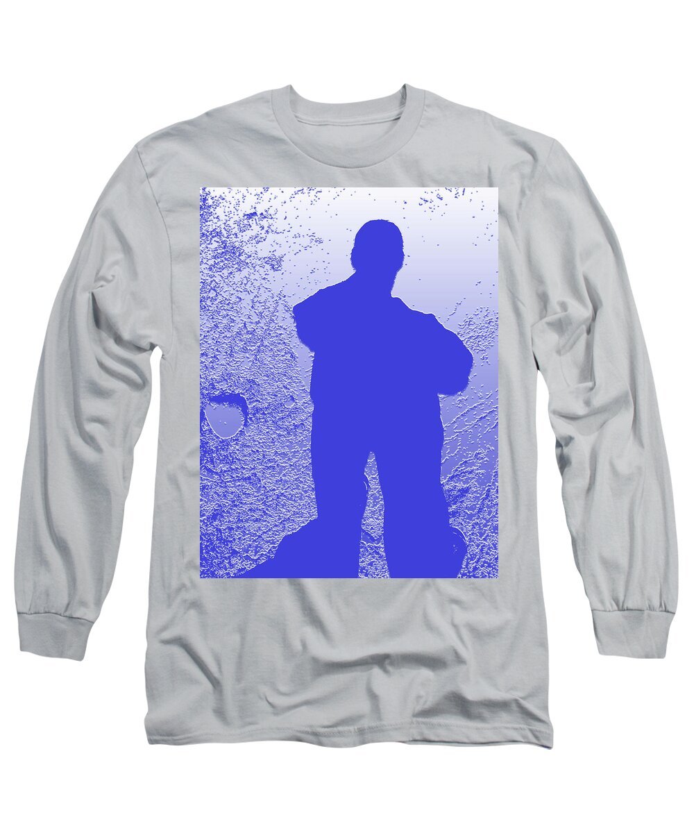 Abstract Portrait Long Sleeve T-Shirt featuring the photograph Shadowland by Geoff Jewett