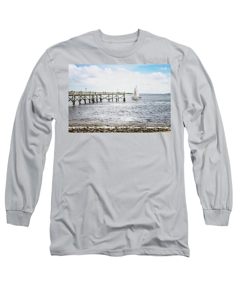 Southport Long Sleeve T-Shirt featuring the photograph Southport, NC... Summer Afternoon by Cynthia Wolfe