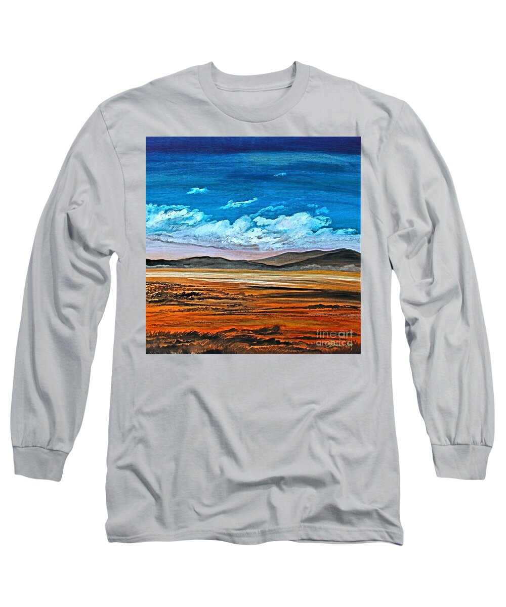 Prints Long Sleeve T-Shirt featuring the painting Vast Places by Barbara Donovan