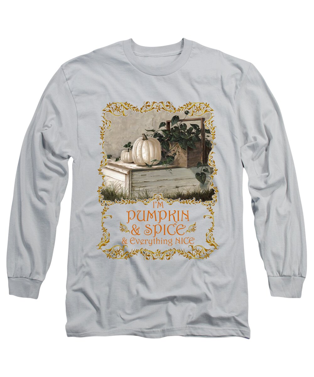 Michael Humphries Long Sleeve T-Shirt featuring the painting White Pumpkins by Michael Humphries