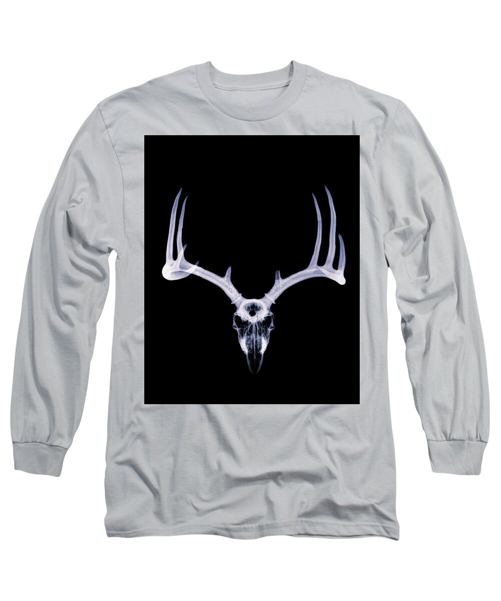 Kansas Long Sleeve T-Shirt featuring the photograph White-tailed Deer x-ray 006 by Rob Graham
