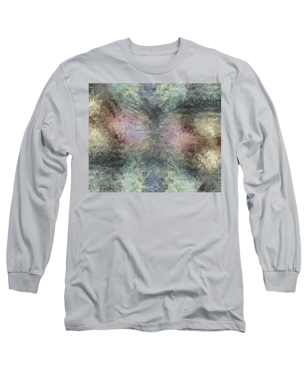 #abstract #abstractart #digital #digitalart #wallart #markslauter #homedecor #facemask #apparel #stationary Long Sleeve T-Shirt featuring the digital art Colored Sands II by Mark Slauter