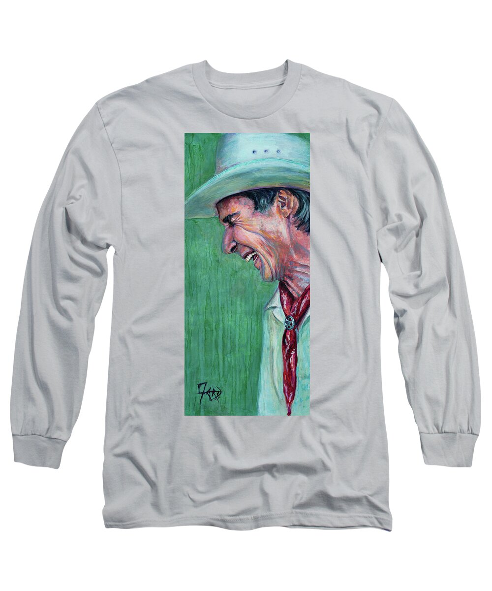 Acrylic Long Sleeve T-Shirt featuring the painting Laughin' Luke by Robert FERD Frank