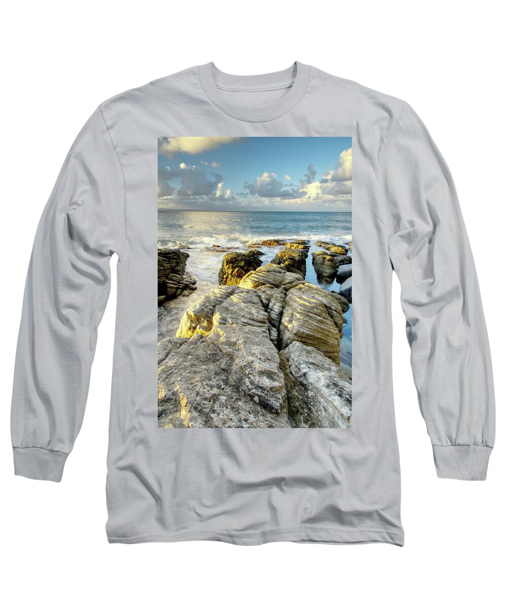 National Park Long Sleeve T-Shirt featuring the photograph 1803sunset1 by Nicolas Lombard