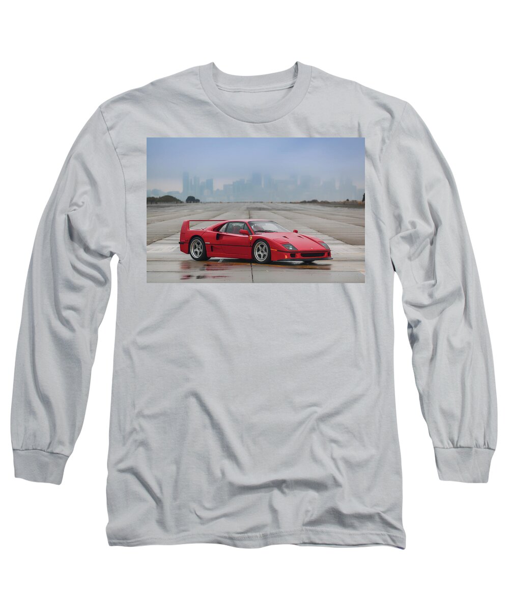Ferrari Long Sleeve T-Shirt featuring the photograph #Ferrari #F40 #Print #27 by ItzKirb Photography