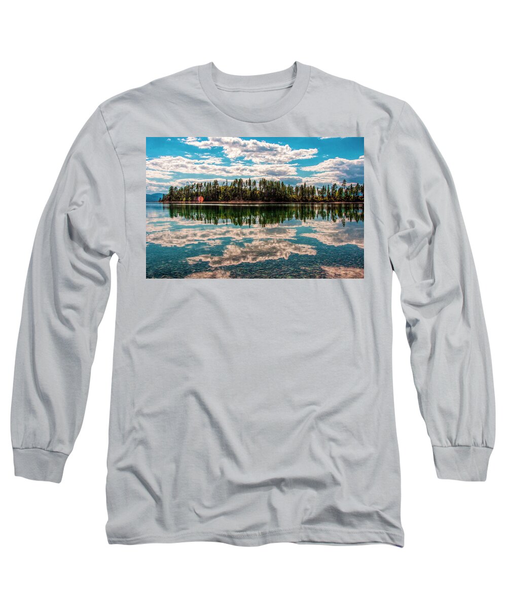 Lake Long Sleeve T-Shirt featuring the photograph A Deep Reflection by Pamela Dunn-Parrish