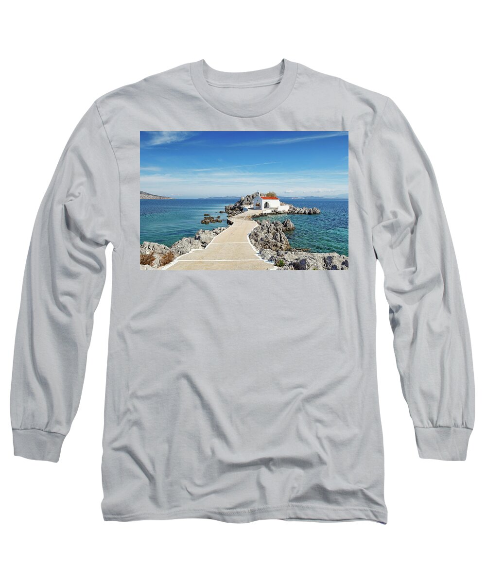 Agios Long Sleeve T-Shirt featuring the photograph Agios Isidoros in Chios, Greece by Constantinos Iliopoulos