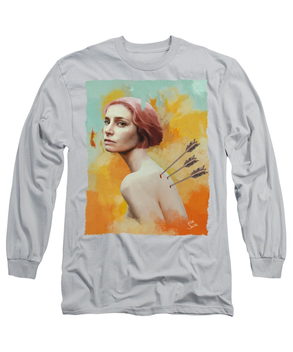 Arrow Long Sleeve T-Shirt featuring the digital art Arrows by Nikki Marie Smith