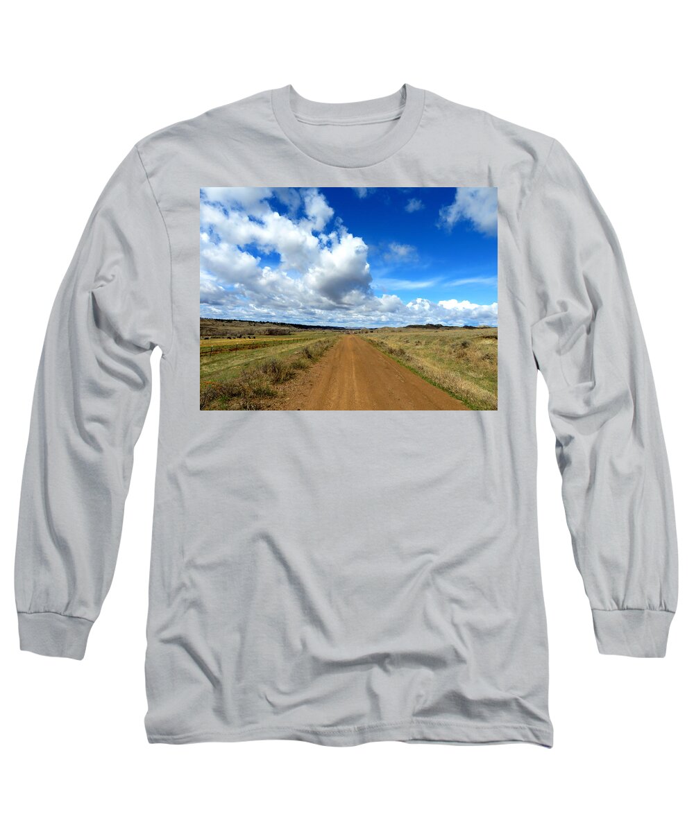 Big Sky Long Sleeve T-Shirt featuring the photograph Big Sky Clouds Forever by Katie Keenan
