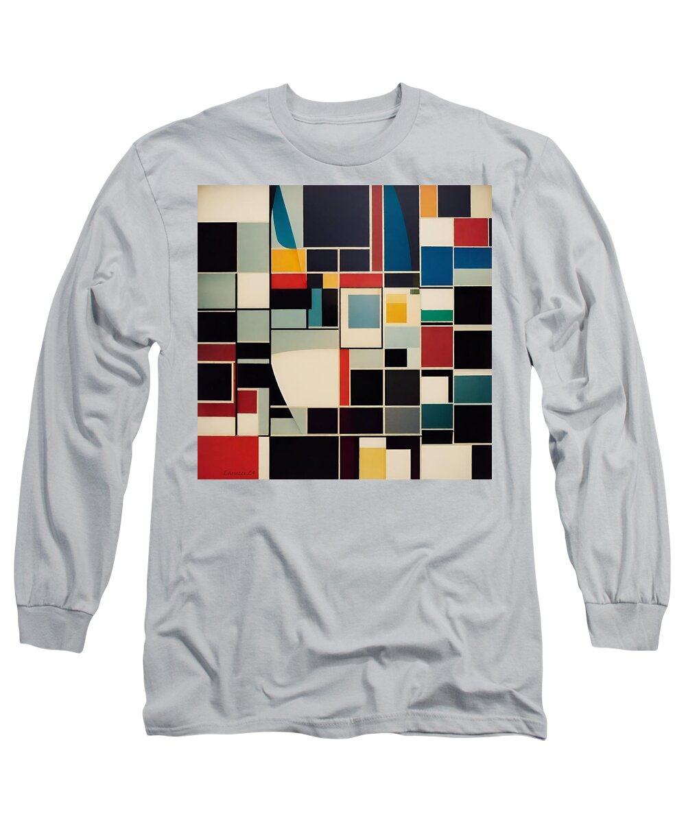 Art Long Sleeve T-Shirt featuring the digital art Cube - No.26 by Fred Larucci