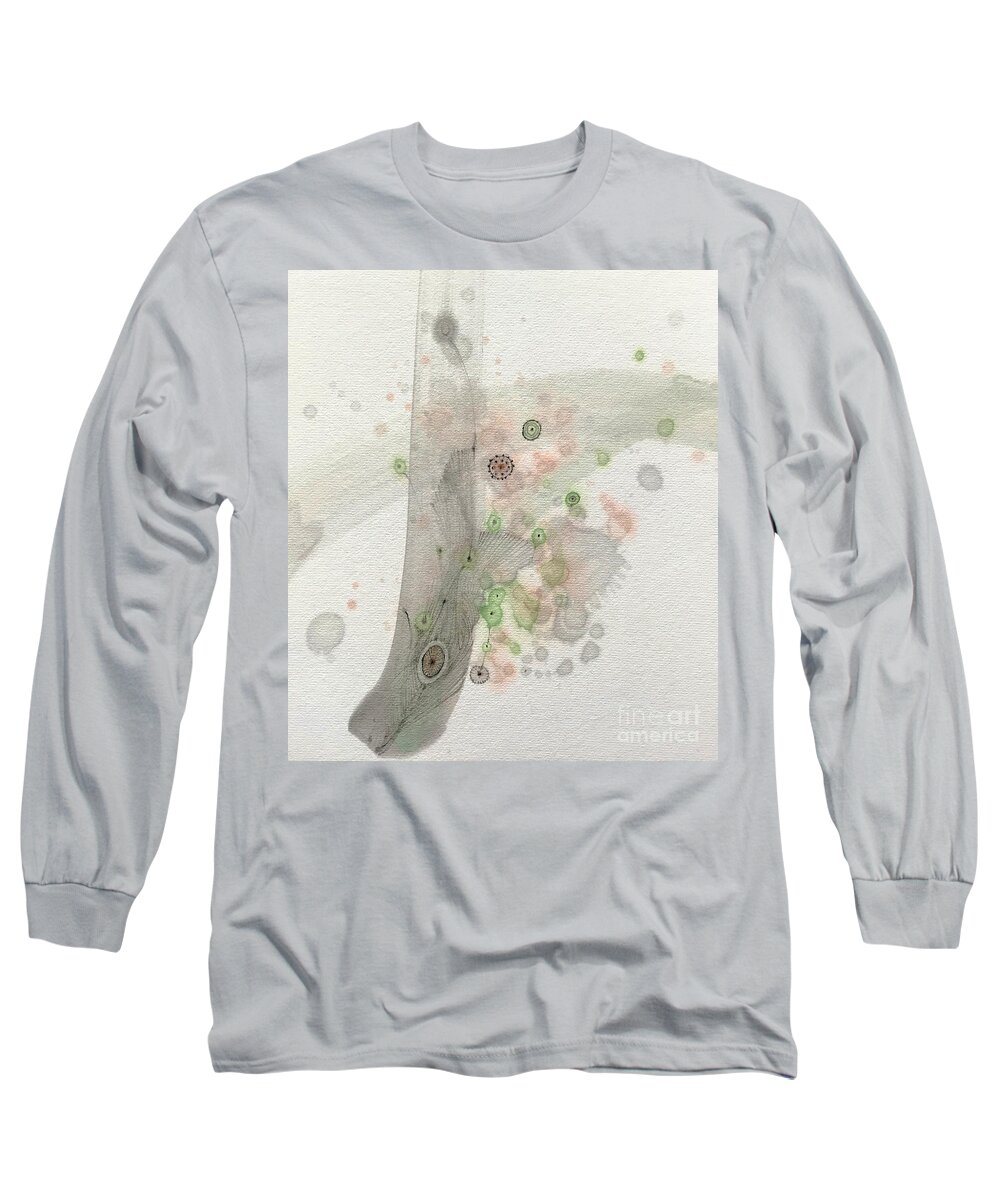 Japanese Long Sleeve T-Shirt featuring the painting Cure 7 by Fumiyo Yoshikawa