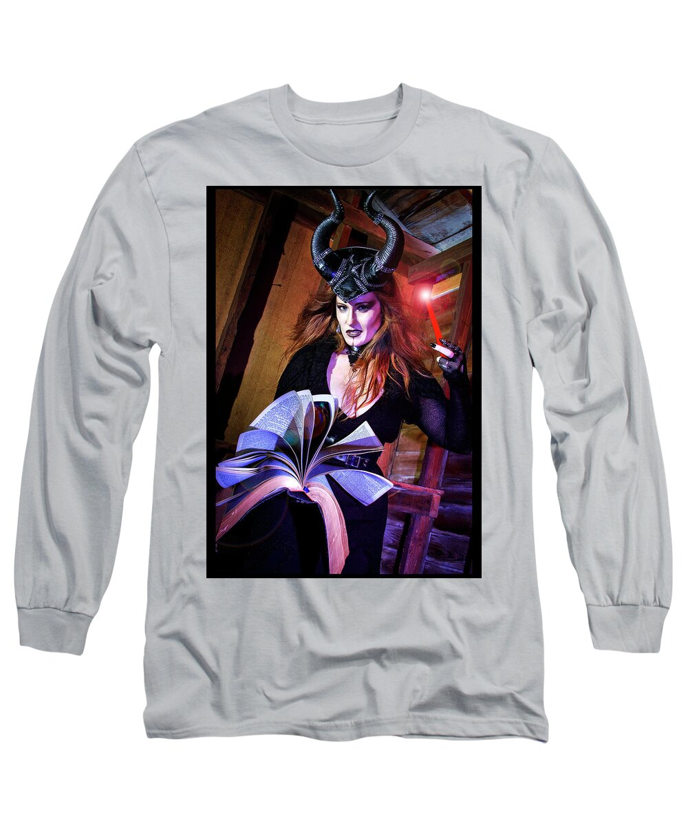 Cosplay Long Sleeve T-Shirt featuring the photograph Dark Witch #3 by Christopher W Weeks
