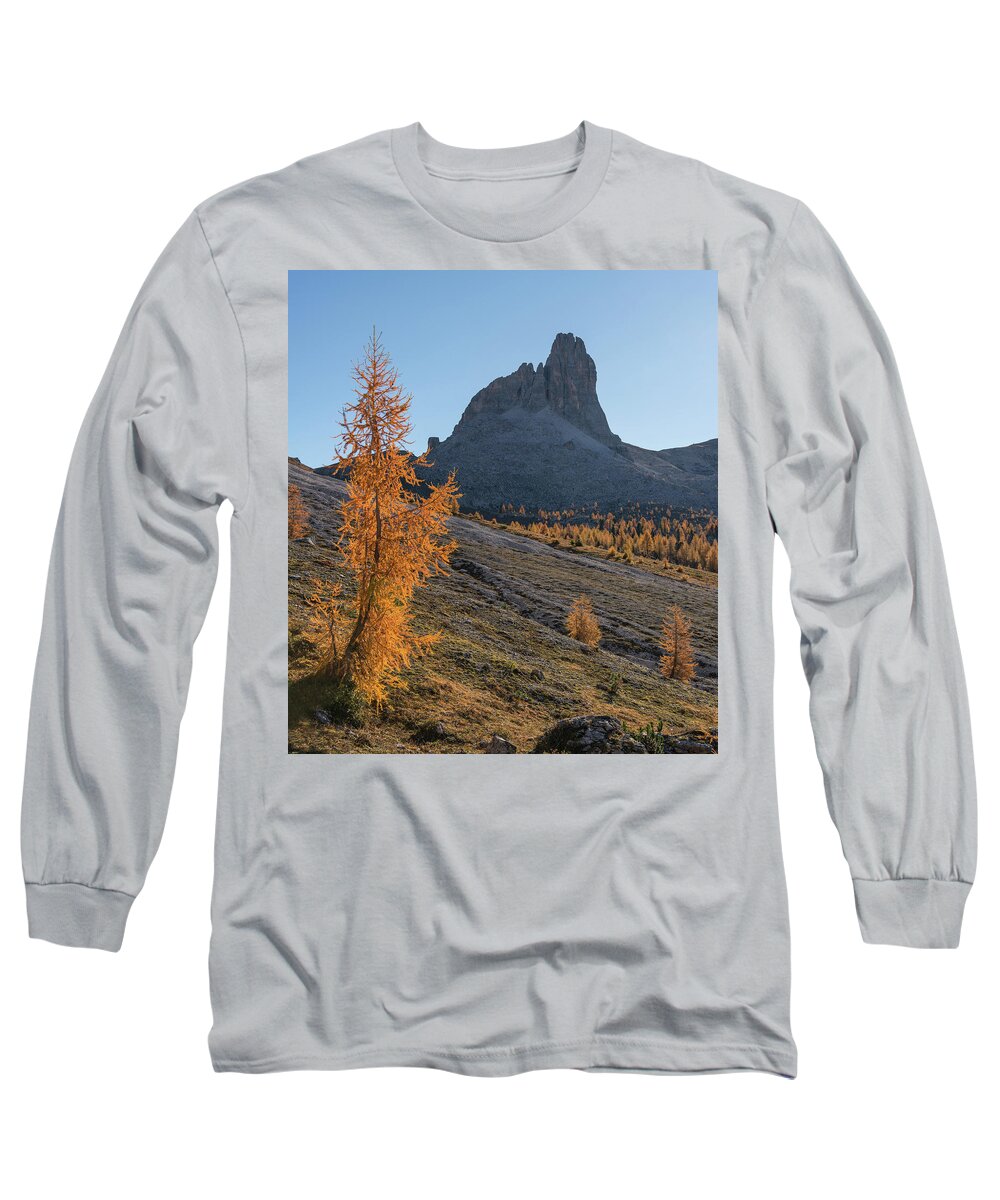 Adventure Long Sleeve T-Shirt featuring the photograph Dolomites 02 - Italy by Aloke Design
