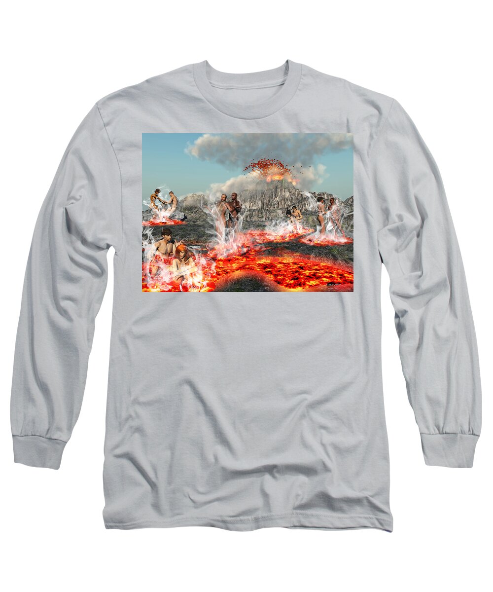 3d Long Sleeve T-Shirt featuring the painting Inflamed_Indifference by Williem McWhorter