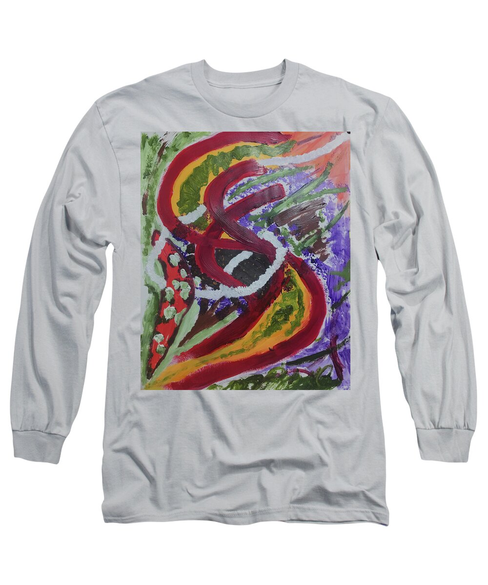 Flamenco Long Sleeve T-Shirt featuring the painting Flamenco by David Feder