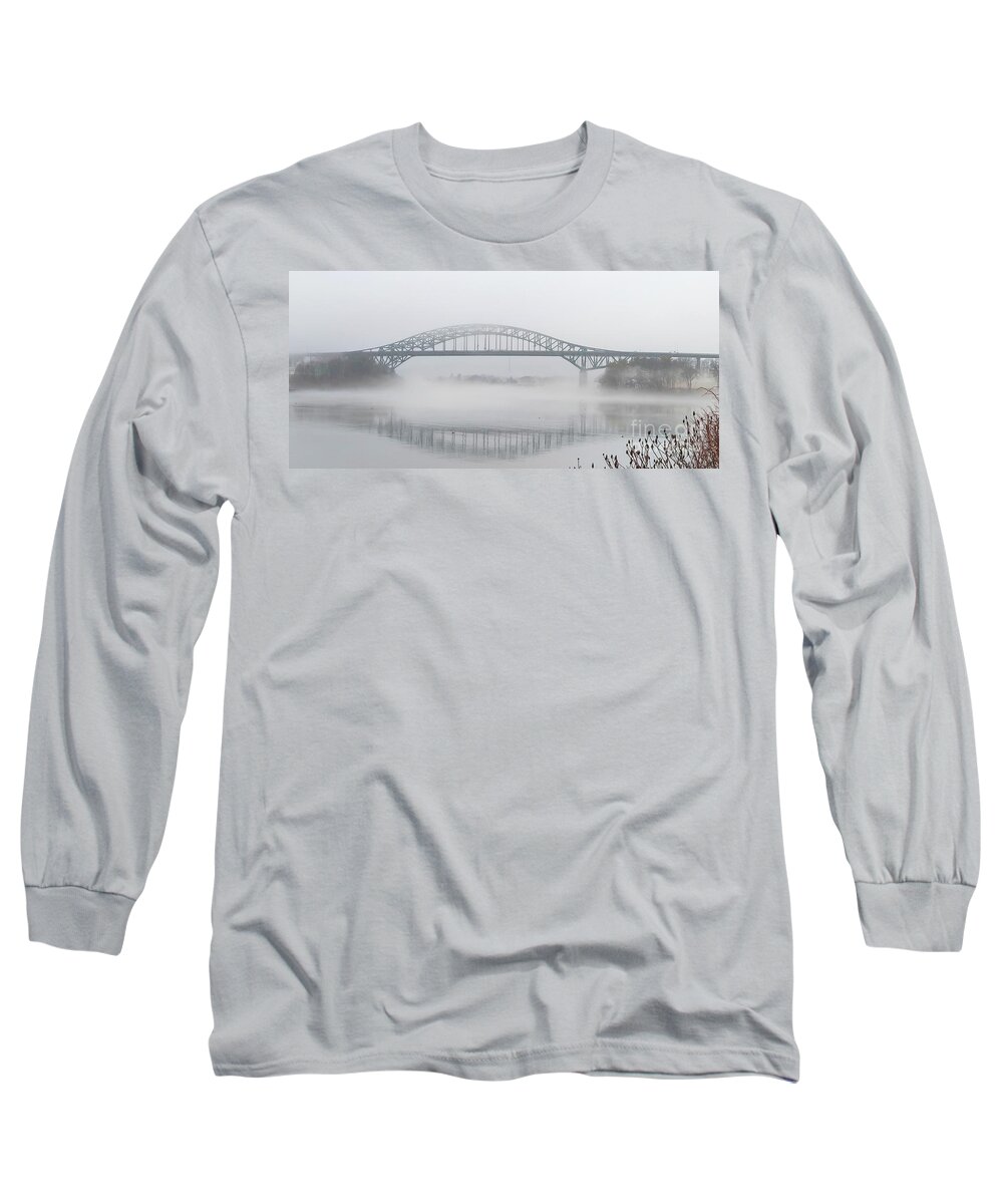 Sarah Long Bridge Long Sleeve T-Shirt featuring the photograph Fog Series #3 by Marcia Lee Jones