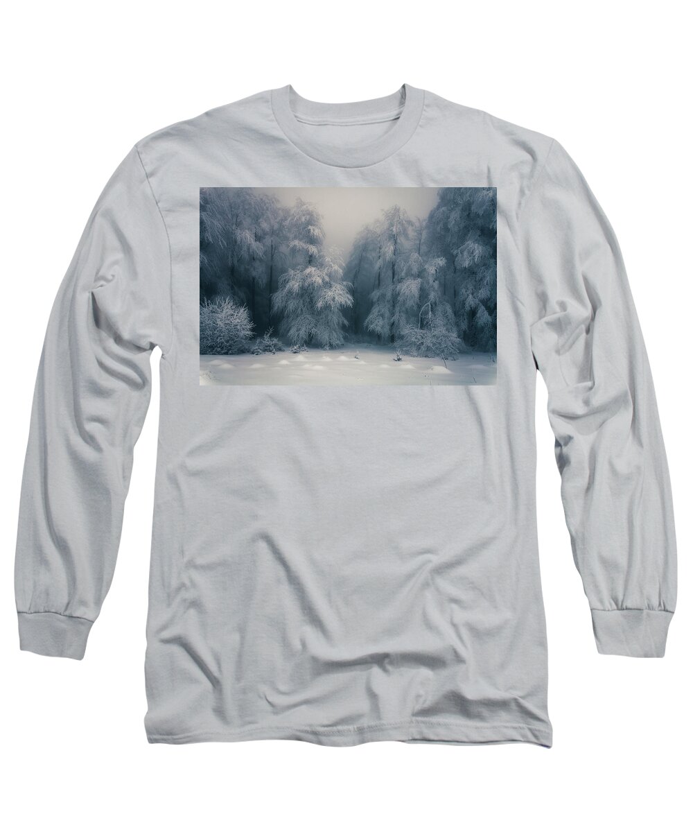 Mountain Long Sleeve T-Shirt featuring the photograph Frozen Forest by Evgeni Dinev