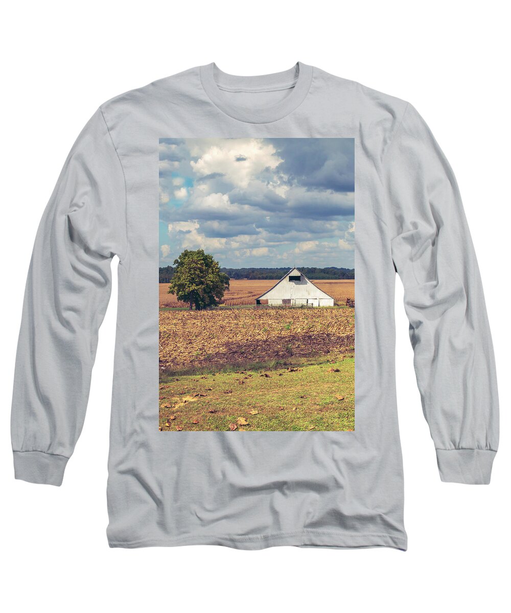 Barn Long Sleeve T-Shirt featuring the photograph Harvest by Grant Twiss