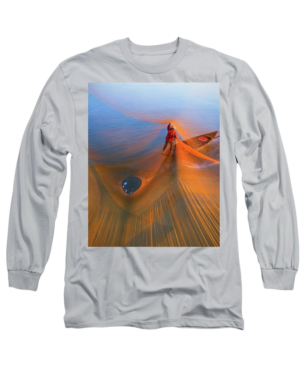 Awesome Long Sleeve T-Shirt featuring the photograph Harvesting by Khanh Bui Phu