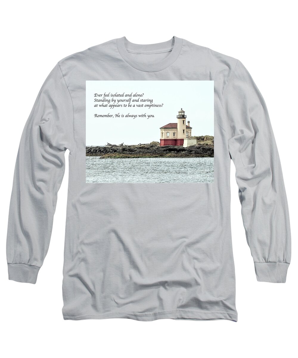 Lighthouse Long Sleeve T-Shirt featuring the painting Isolation by Kirt Tisdale