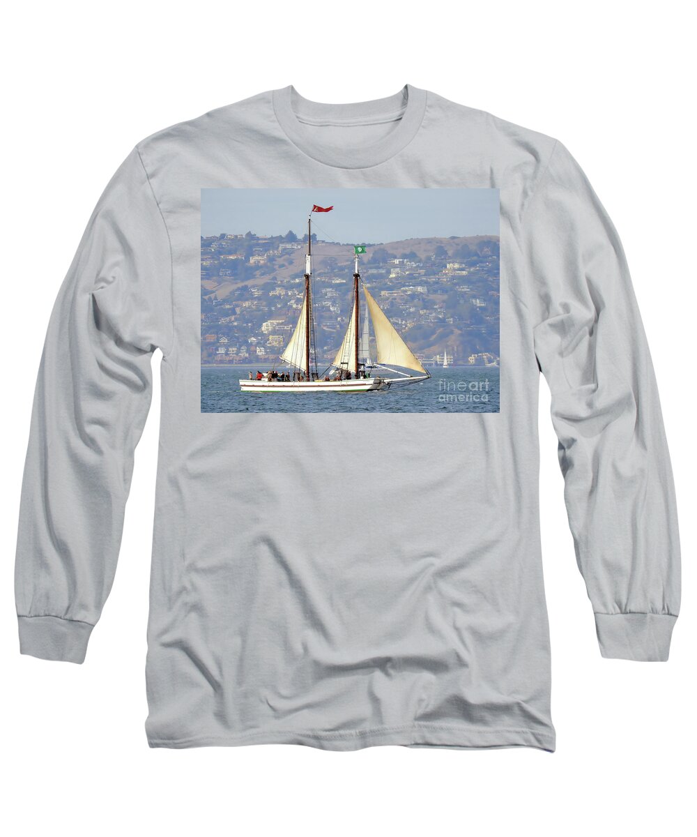 Schooners Long Sleeve T-Shirt featuring the photograph Historic Alma Scow Schooner by Scott Cameron