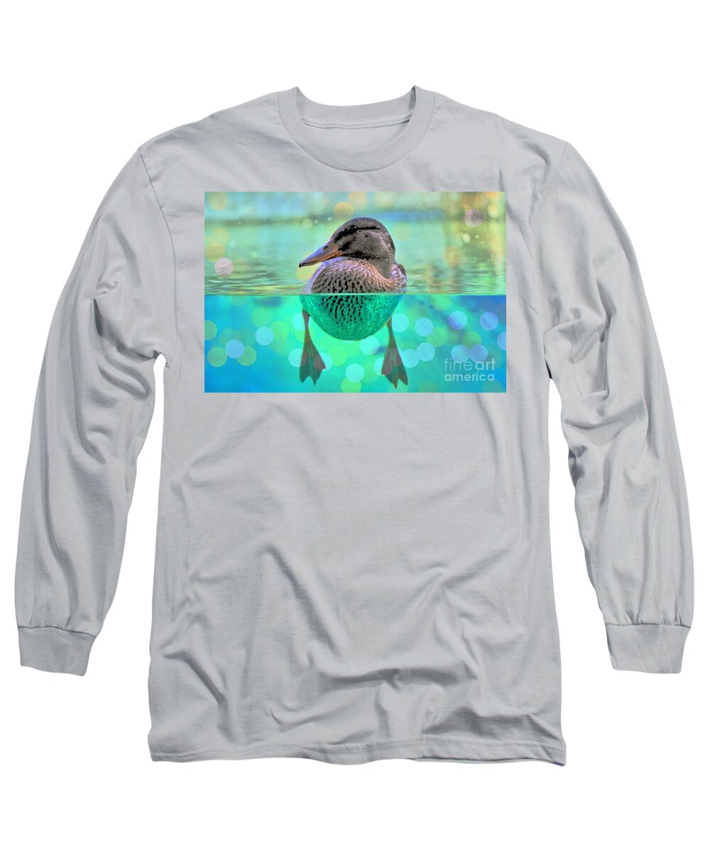 Waterfowl Long Sleeve T-Shirt featuring the photograph Just Ducky by Diann Fisher
