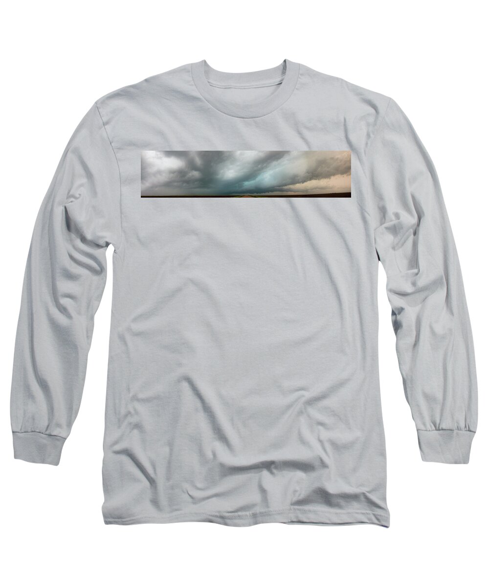 Nebraskasc Long Sleeve T-Shirt featuring the photograph Kansas Storm Chase Bust Day 001 by NebraskaSC