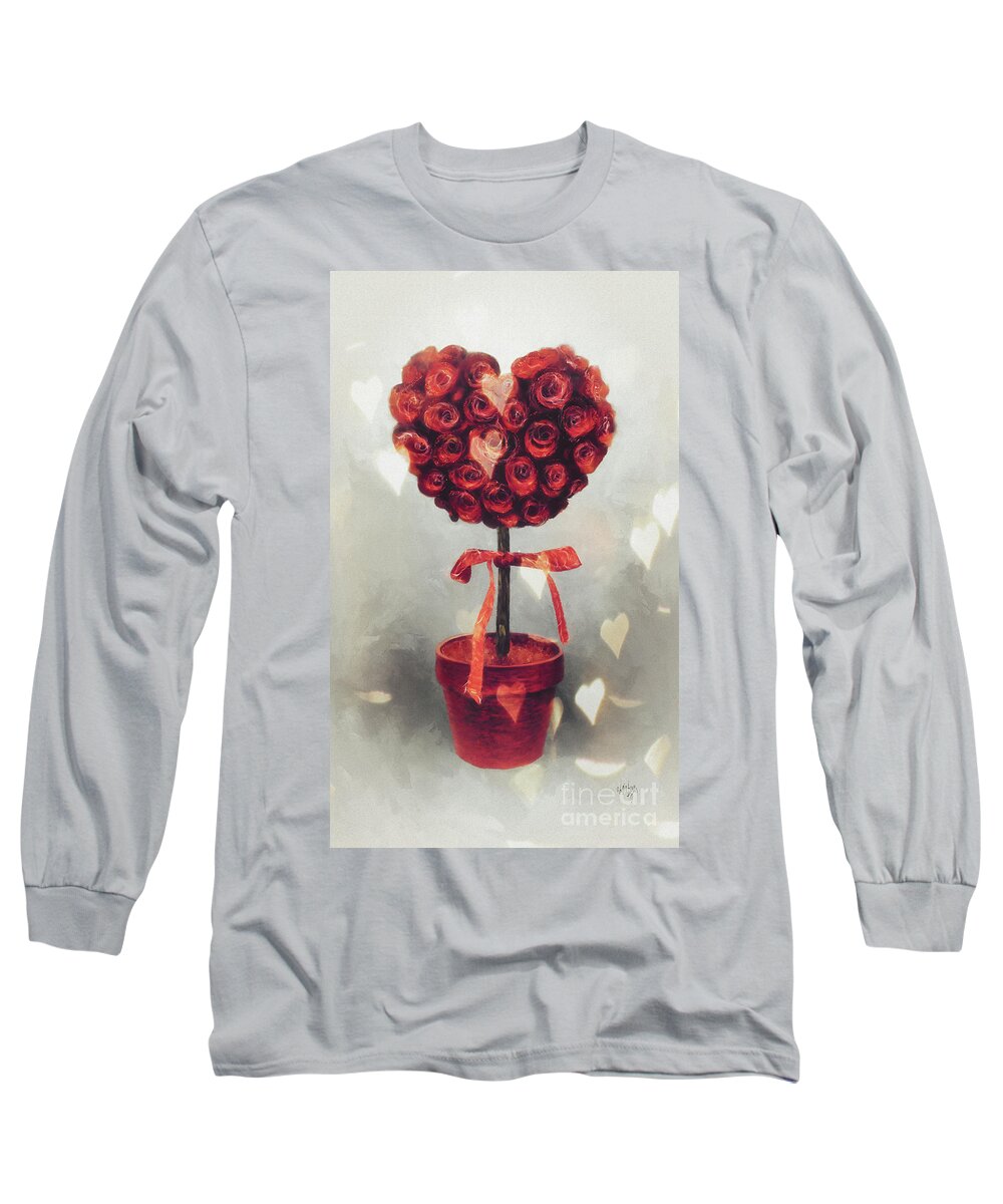 Valentine Long Sleeve T-Shirt featuring the digital art Love Is In The Air by Lois Bryan