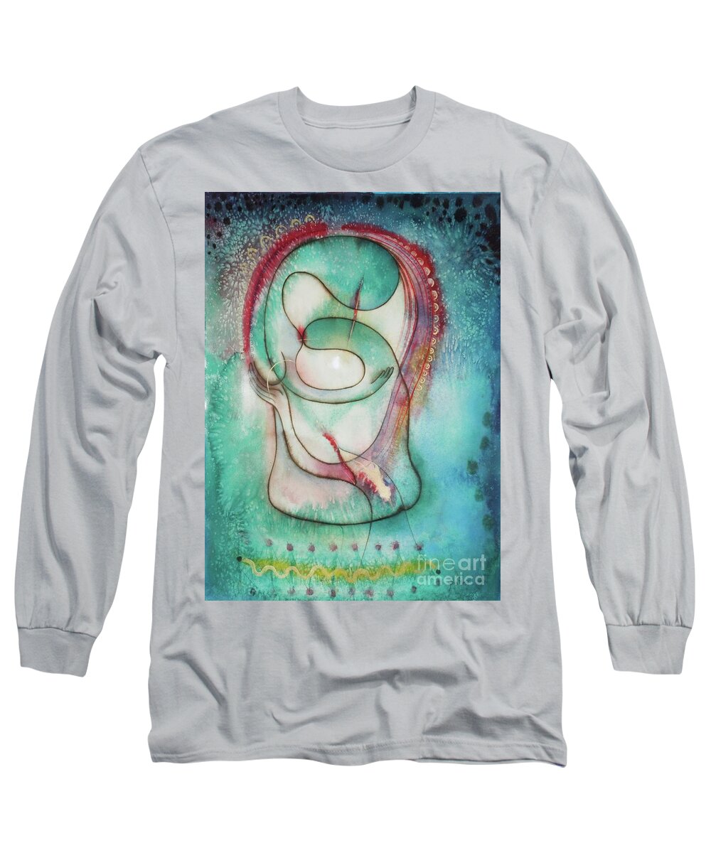 Lovers Long Sleeve T-Shirt featuring the painting Lovers 1 by Glen Neff