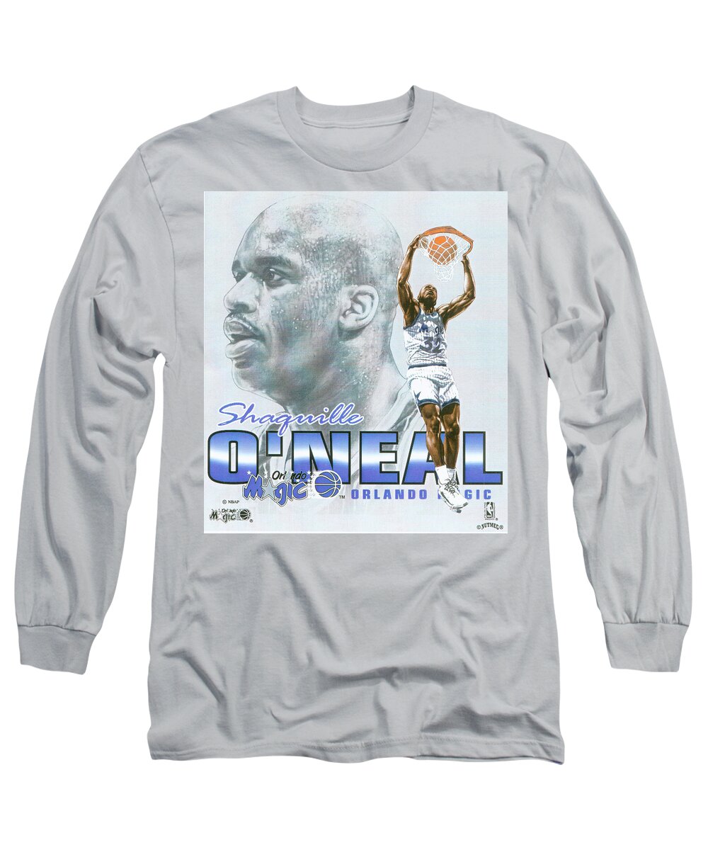 Shaq Long Sleeve T-Shirt featuring the mixed media Nutmeg Mills T-Shirt Design by Harry West