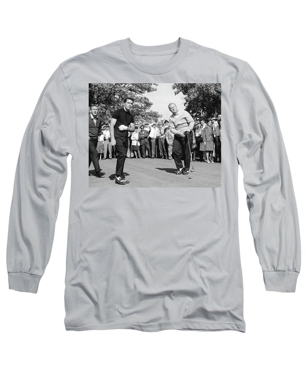1965 Long Sleeve T-Shirt featuring the photograph Palmer, Player And NIcklaus by Underwood Archives