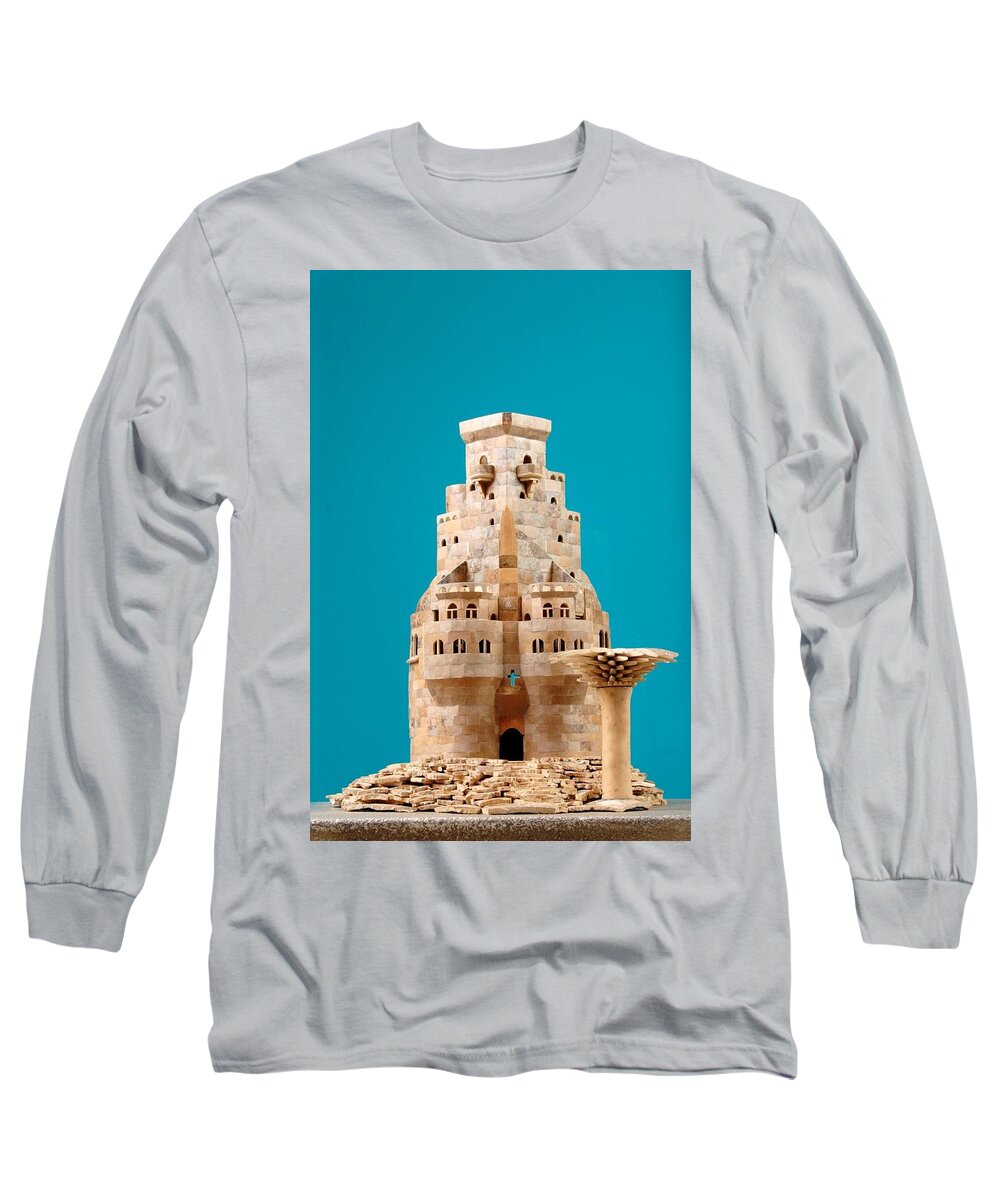 Gourds Long Sleeve T-Shirt featuring the sculpture Perseverance Castle by Doug Miller