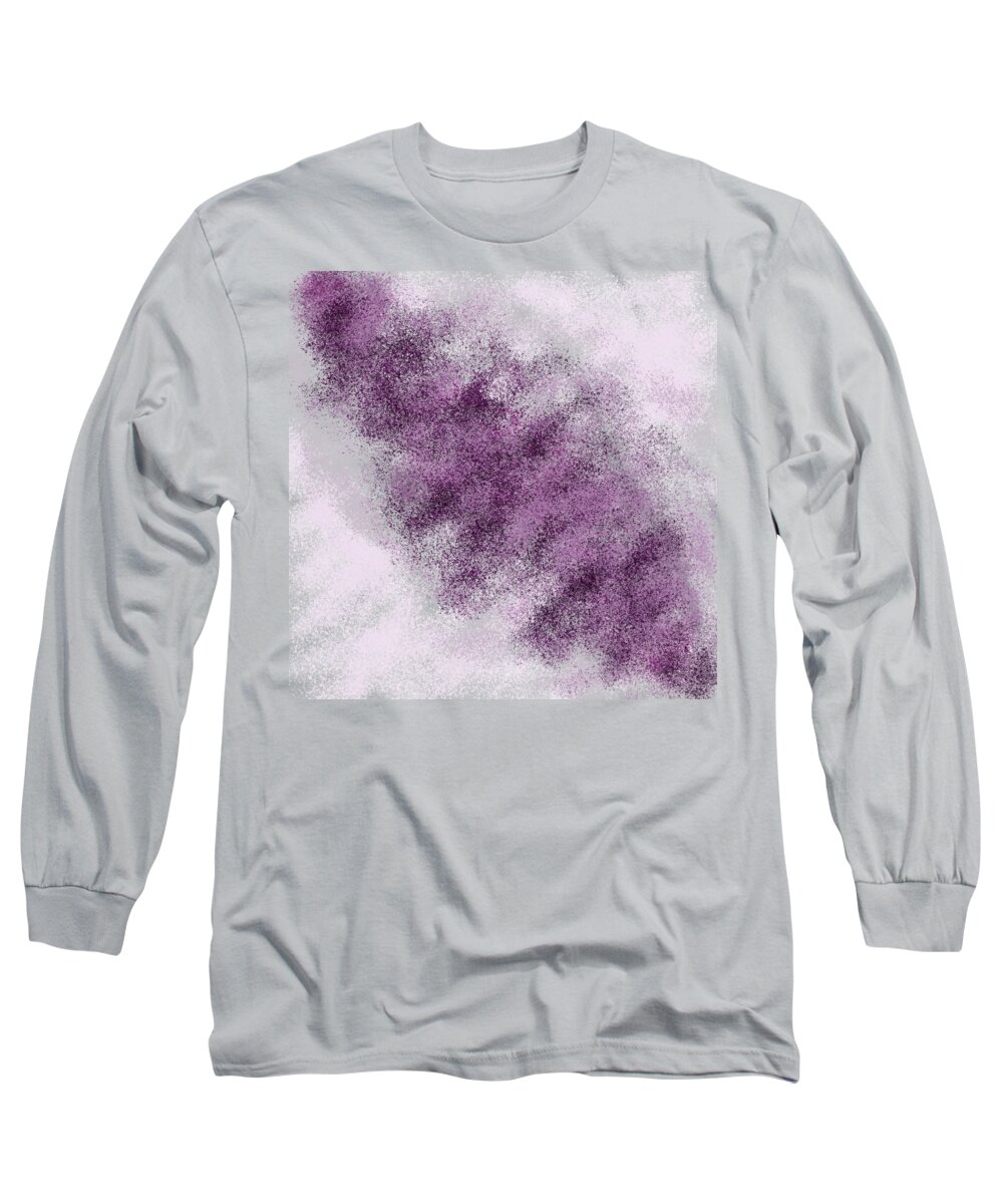 Purple Long Sleeve T-Shirt featuring the digital art Purple Swirl by Bentley Davis