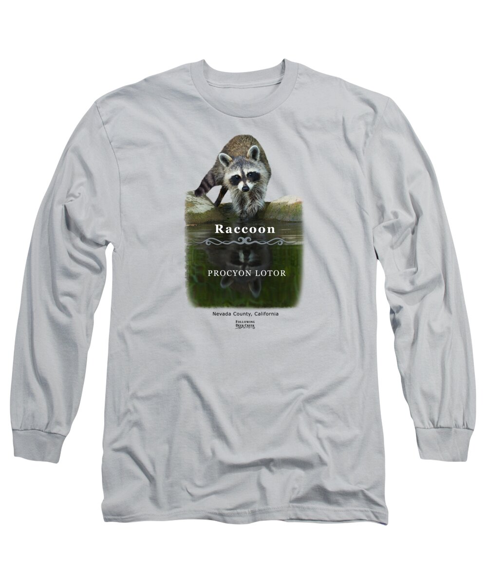 Racoon Long Sleeve T-Shirt featuring the digital art Racoon by Lisa Redfern