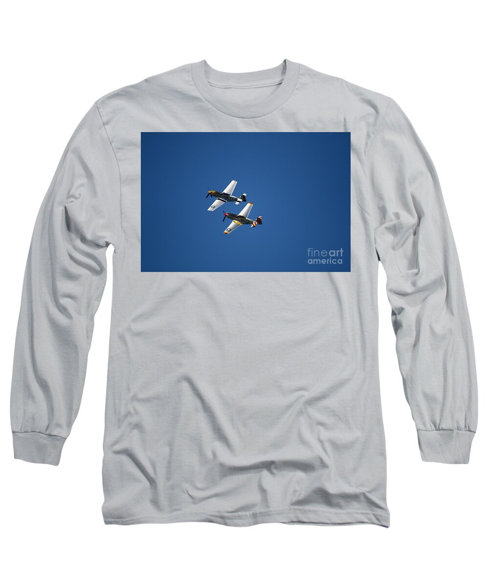 October Navy Week Long Sleeve T-Shirt featuring the photograph Side by Side Again by Tony Lee