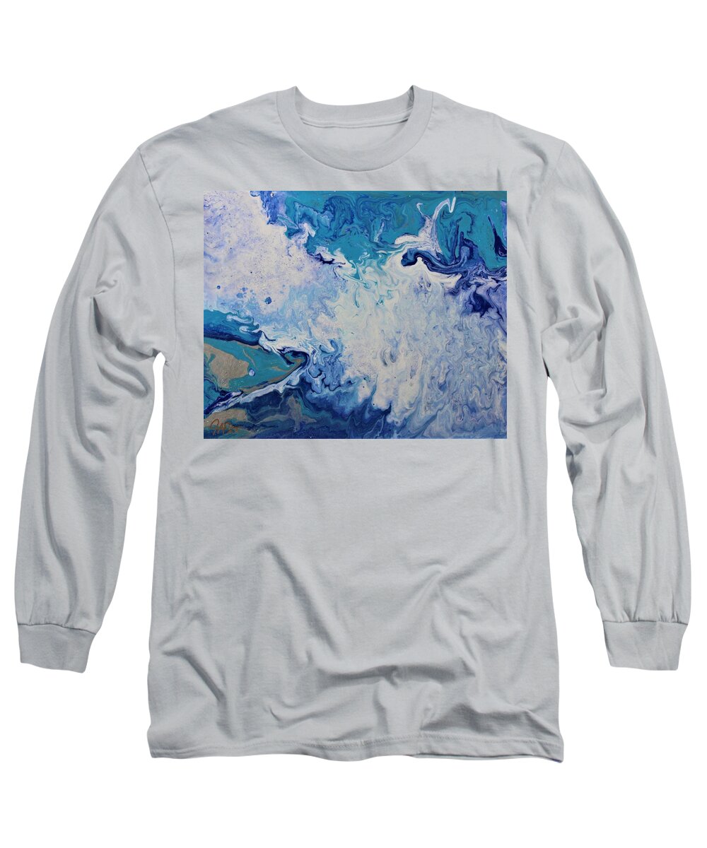 America Long Sleeve T-Shirt featuring the painting Spacious Skies by J A George AKA The GYPSY