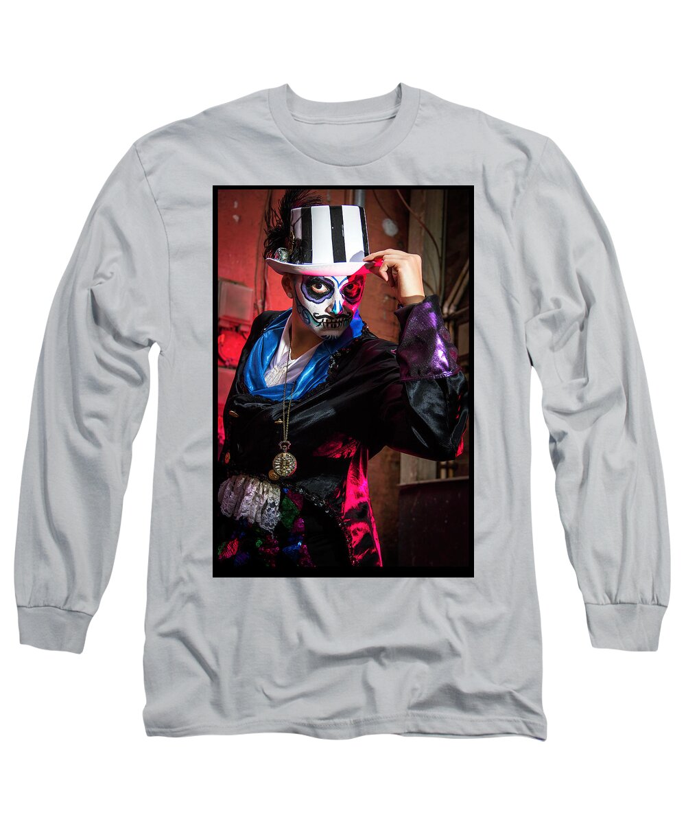 Cosplay Long Sleeve T-Shirt featuring the photograph Sugar Skulls #2 by Christopher W Weeks
