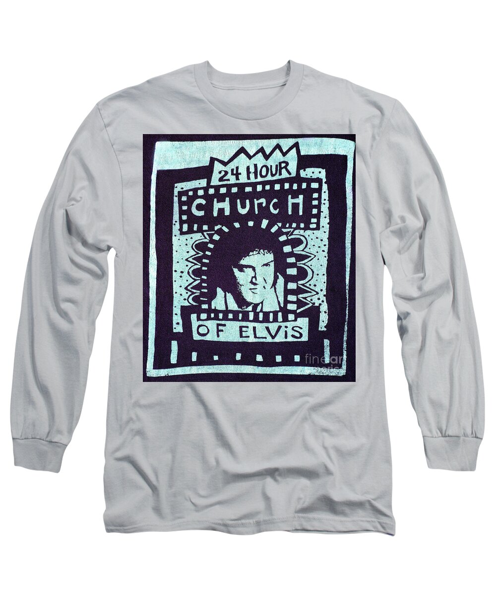 Elvis Long Sleeve T-Shirt featuring the photograph The 24 Hr Church of Elvis by Joe Schofield