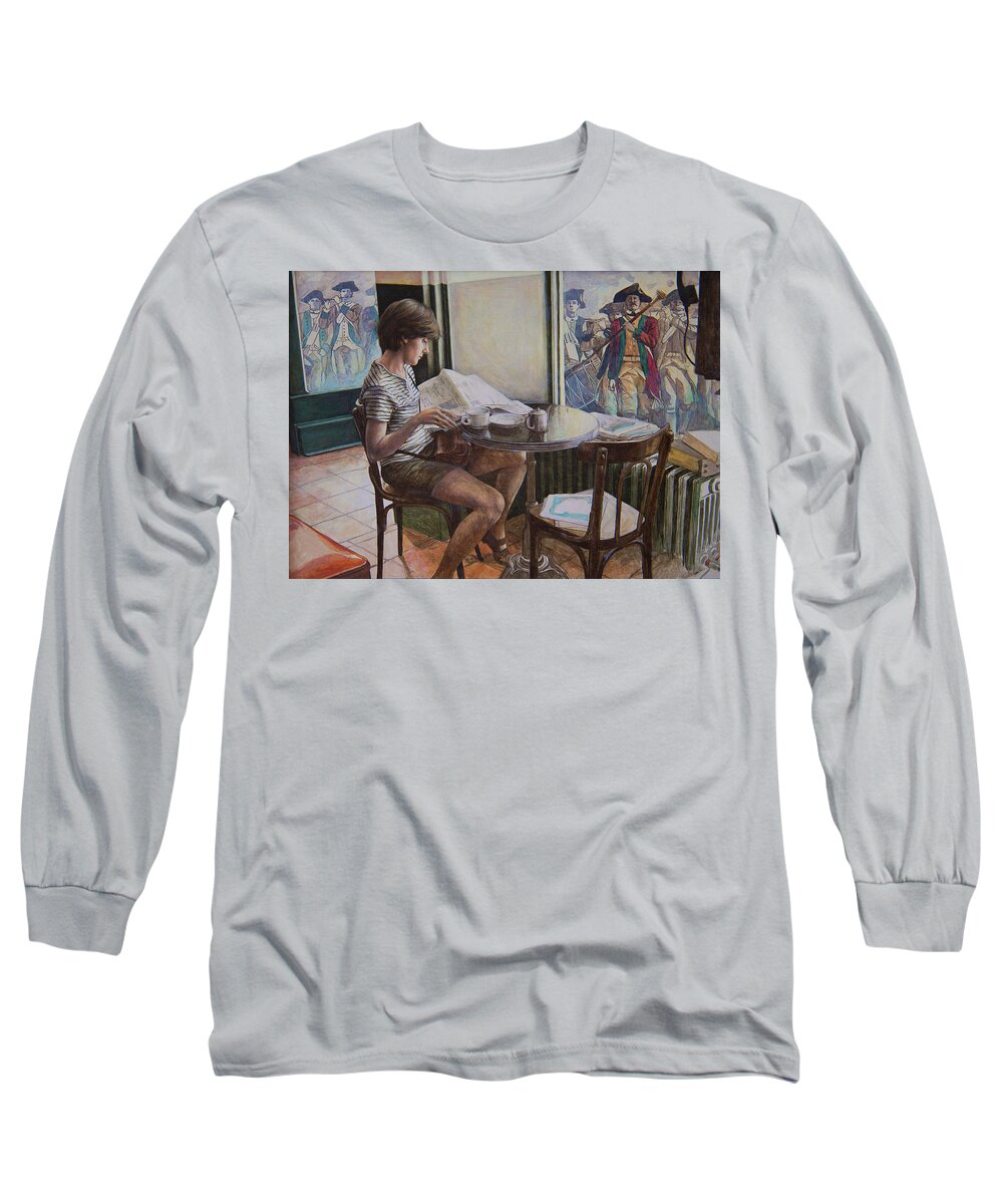 Painting Long Sleeve T-Shirt featuring the painting The 4th of July by Yvonne Wright